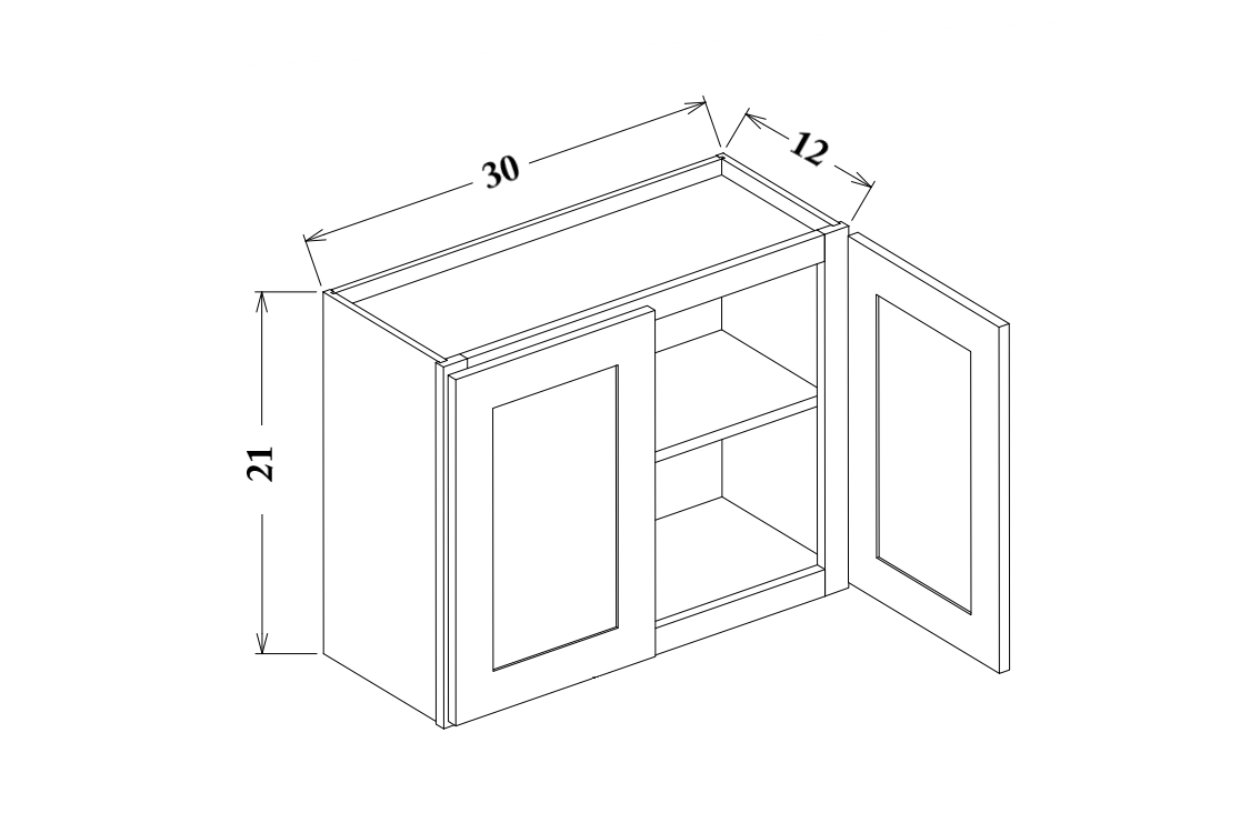 30" Wide Wall Cabinet