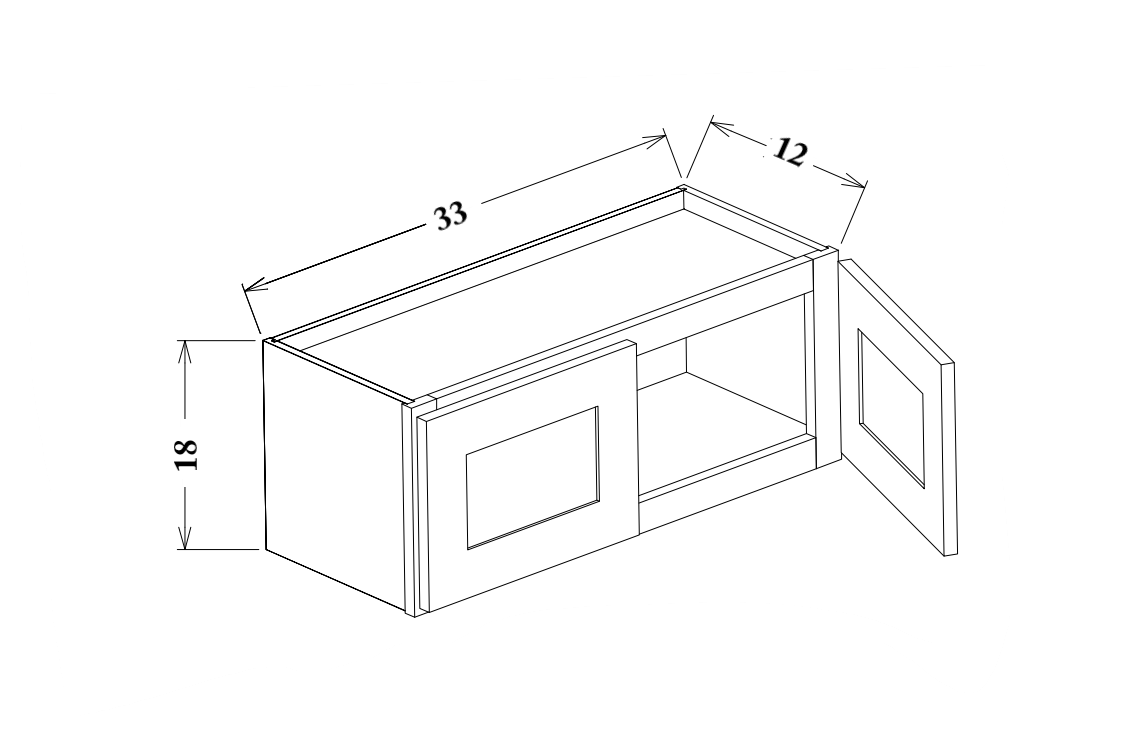 33" Wide x 18" Tall