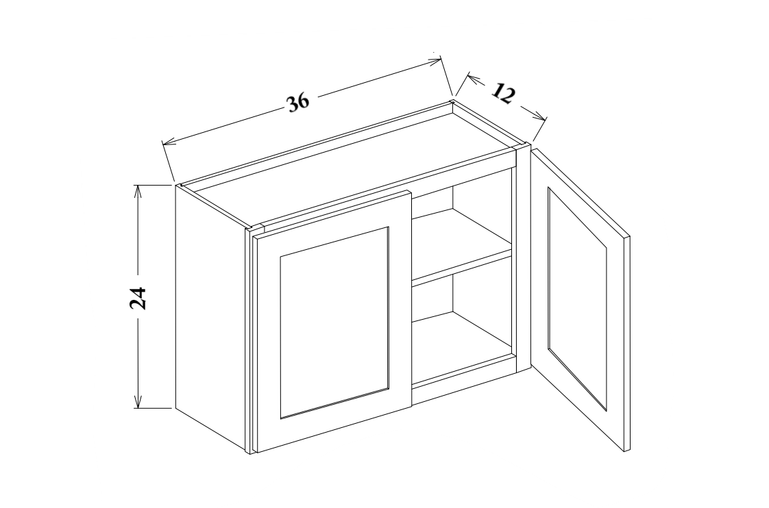 36" Wide x 24" Tall