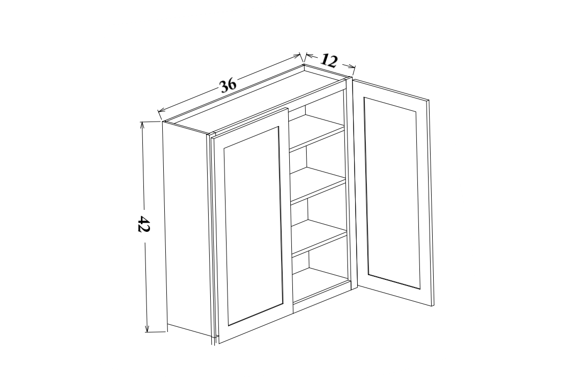 36" Wide Wall Cabinet