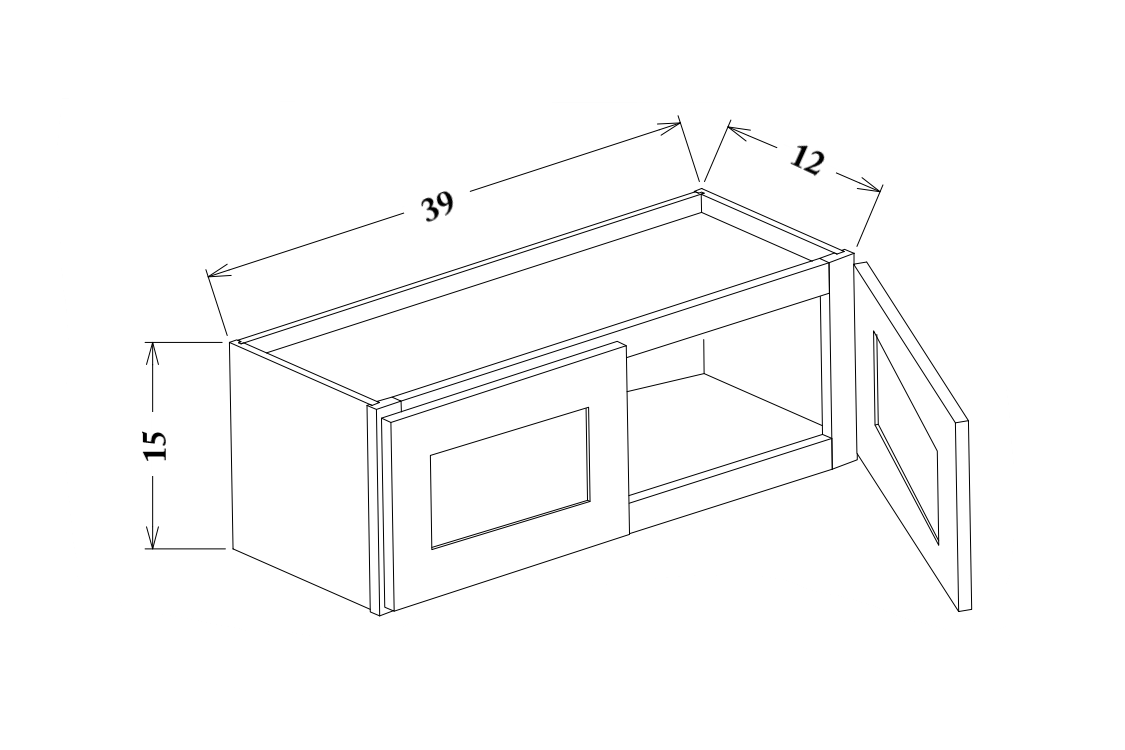 39" Wide Wall Cabinet