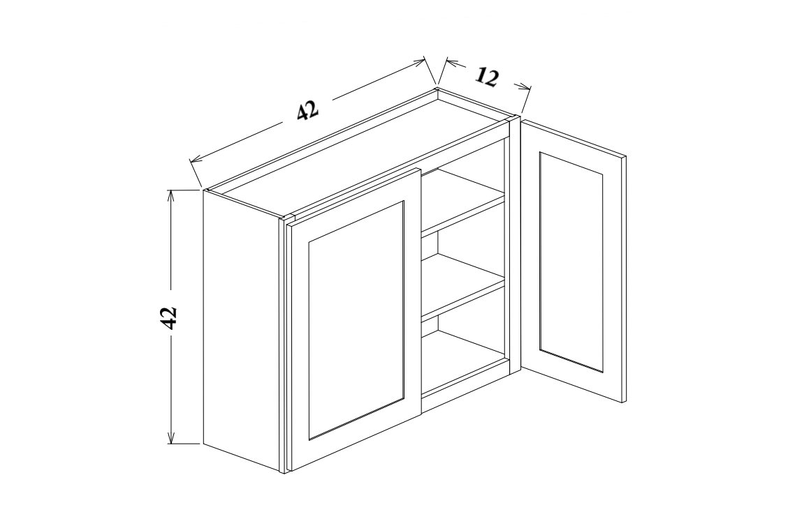 42" Wide Wall Cabinet