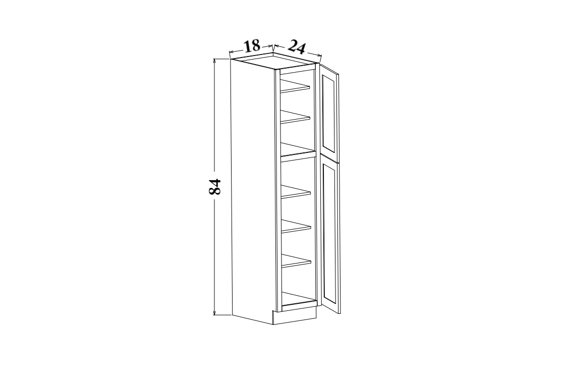 18" Wide x 84" Tall