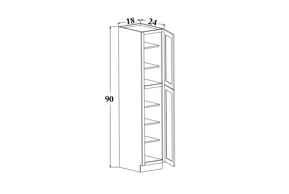 18" Wide x 90" Tall