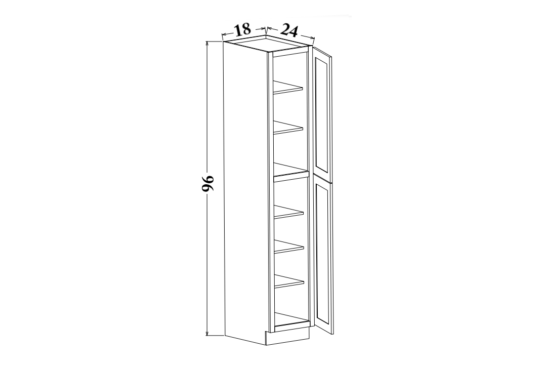 18" Widex 96" Tall