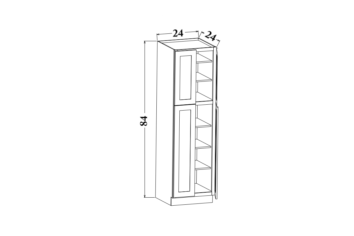 24" Wide x 84" Tall